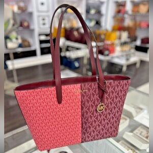 Michael Kors Pink and Burgundy Shoulder Bag